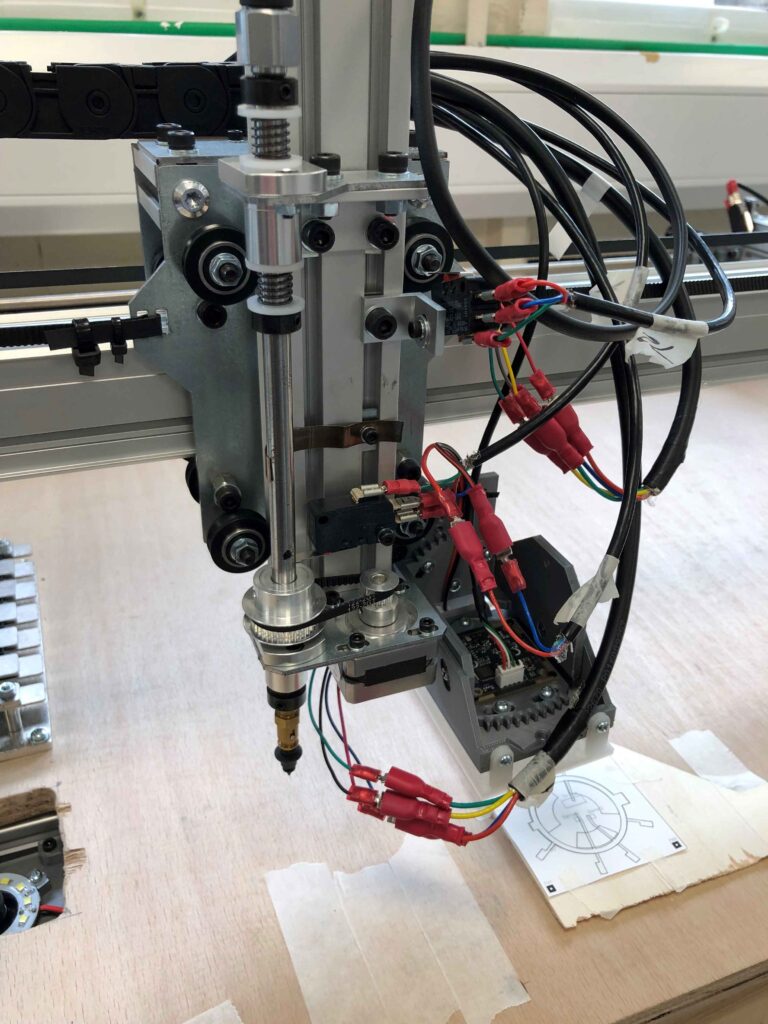 Small manufacturing machine making sensors.