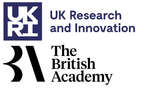 UKRI logo and British Academy logo